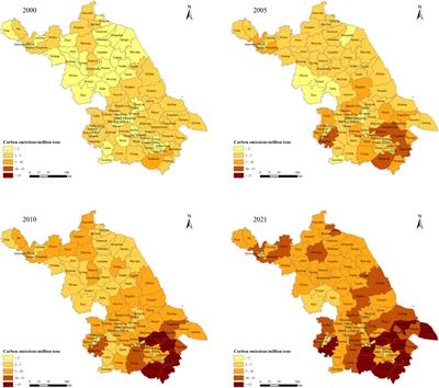 Spatiotemporal characteristics and zonal analysis of carbon balance in county-level regions: case study of Jiangsu Province
